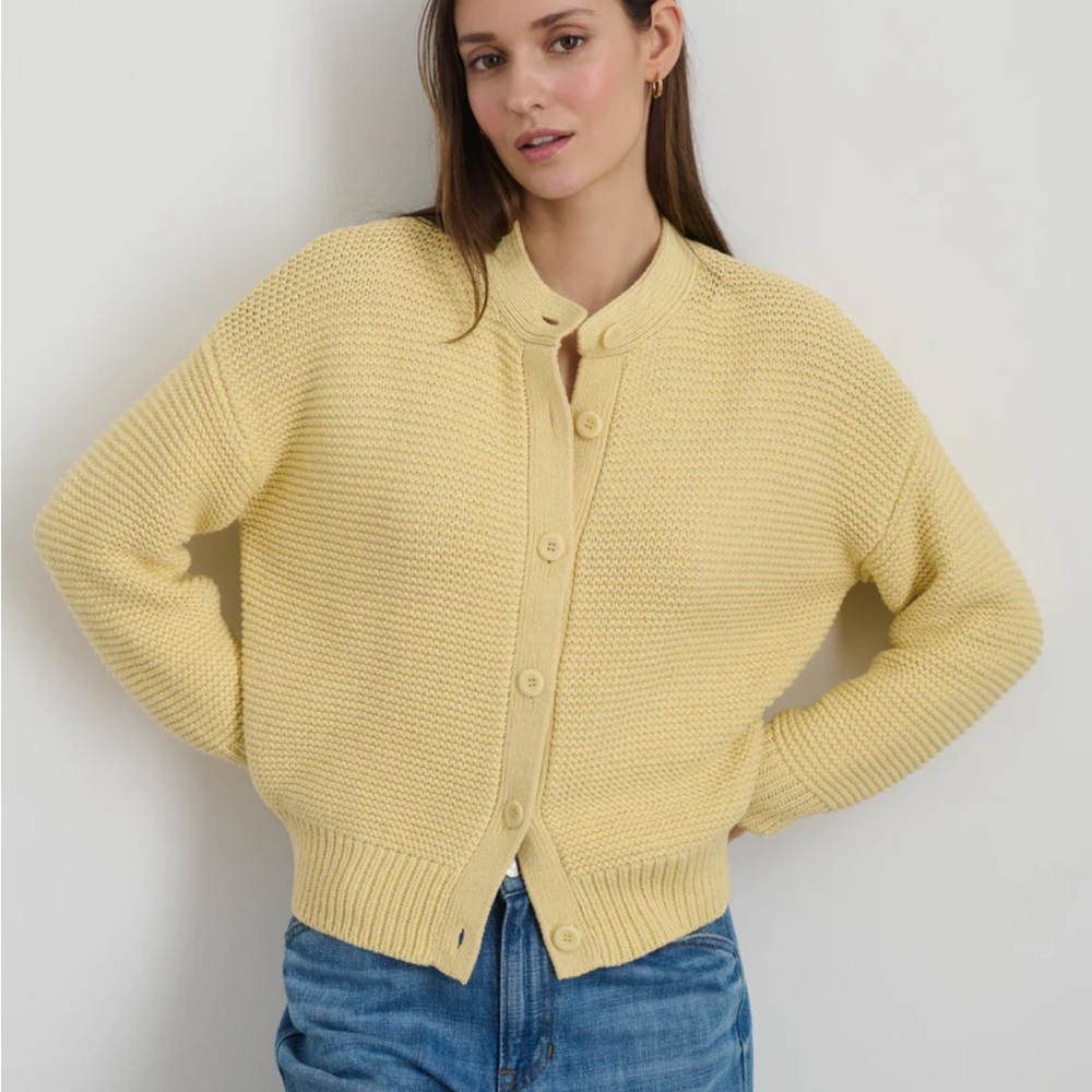 Alex Mill Pale Yellow Knit Button-Up Cardigan